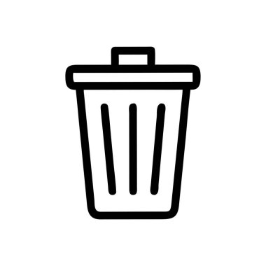Çöp vektörü ince çizgi simgesi