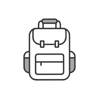 backpack bag vector icon isolated on white background. bag bag icon.