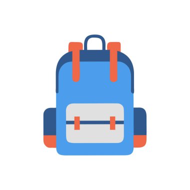 sırt çantası simgesi vektör illüstrasyonu