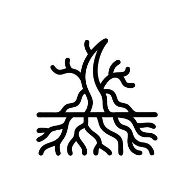 Bir ağaç simgesinin vektör illüstrasyonu