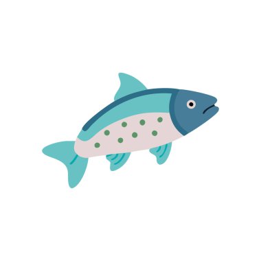 izole edilmiş balık vektör simgesi