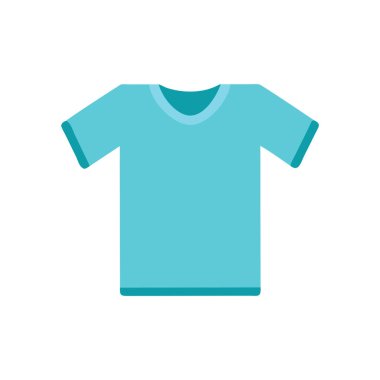 mavi t-shirt izole vektör simgesi