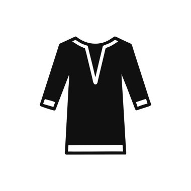 Kadın giysi ikonu. Düz dizayn. vektör illüstrasyonu