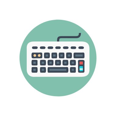 Klavyenin vektör illüstrasyon düz simge ögesi