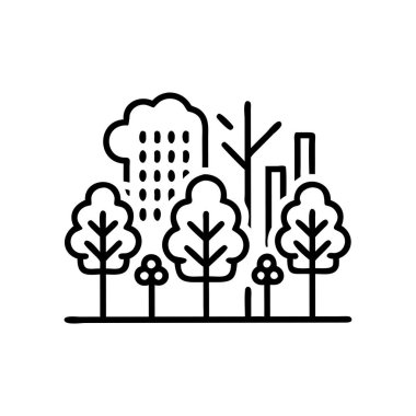 vektör ağacı ve ağaç simgesi