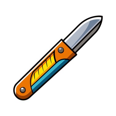 beyaz arkaplanda izole edilmiş karalama bıçağı.