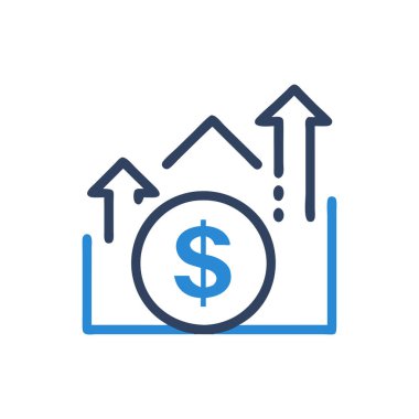 Dolar vektör ince çizgi simgesi