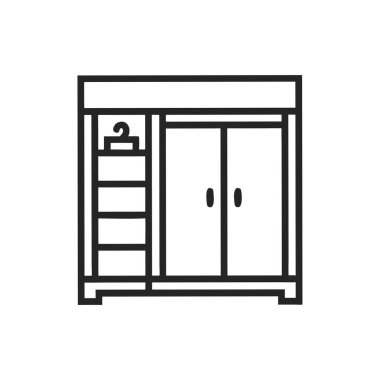 Kapı simgesi, vektör illüstrasyonu