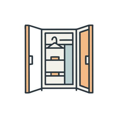 Moda Biçimli Kapı Simgesi İzole Arkaplan