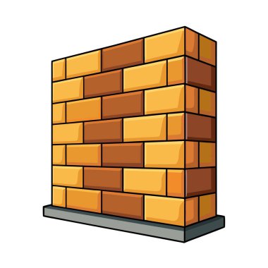 Tuğla duvar karikatür vektörü. tuğla duvar. tuğla duvar
