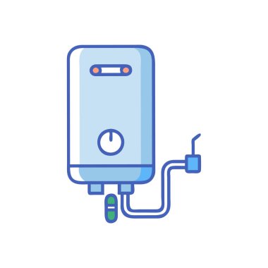 Su ısıtıcı renk çizgisi simgesi. izole vektör ögesi.