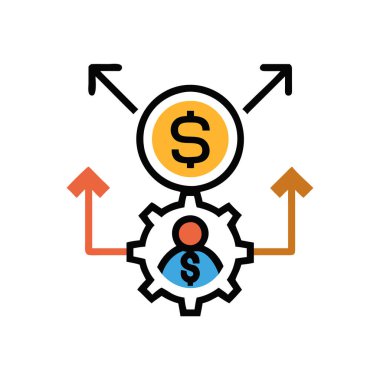 para ve iş simge vektör çizim