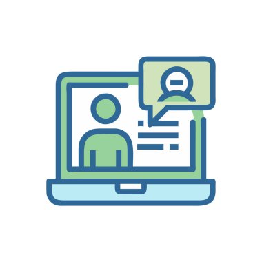 sohbet baloncuklu bilgisayar ve akıllı telefon