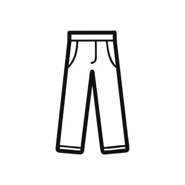 pantolon vektörü ince çizgi simgesi