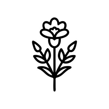 bitki vektörü ince çizgi simgesi