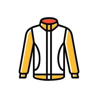 Ceket vektör renk çizgisi simgesi