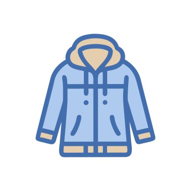 Kış lık palto vektör simgesi