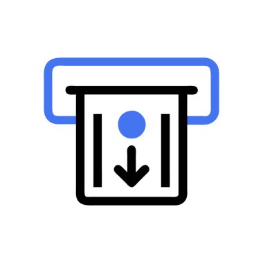 Beyaz arka plan üzerinde Download şeffaf işareti izole simge vektör indir