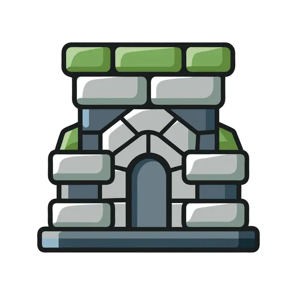 Castle vektör çizimi. Beyaz üzerine izole edilmiş simge. Şato vektörü. Şato ikonu. Kale logosu. Ortaçağ kalesi. Ortaçağ kalesi. Ortaçağ kalesi. kale
