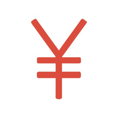 yen işaret simgesi vektör illüstrasyonu