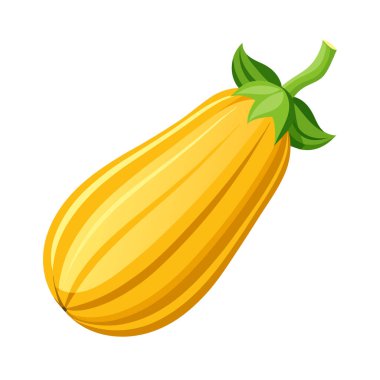 Beyaz arkaplanda olgun sarı papaya çizimi.