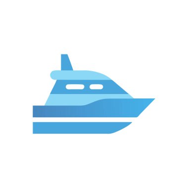 Beyaz arkaplanda gemi simgesi