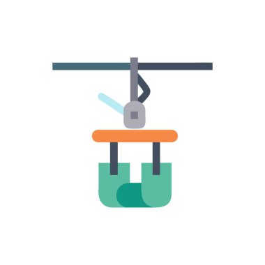 spor salonu vektörü düz renk simgesi