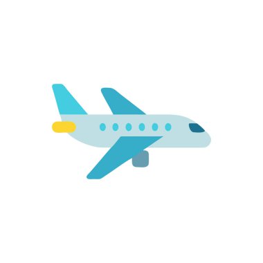 düzlem simgesi vektör çizimi tasarımı