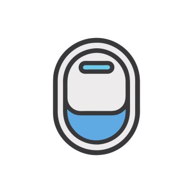 fare vektörü düz renk simgesi