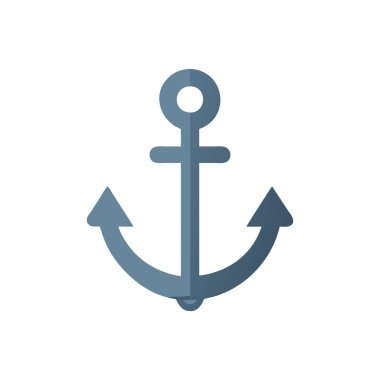 Beyaz arka plan üzerinde çapa şeffaf işareti izole çapa simge vektör