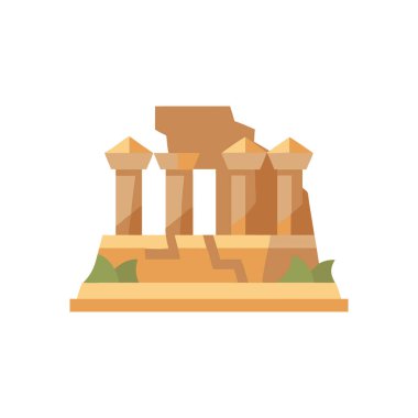 İzole edilmiş Mısır Tapınağı