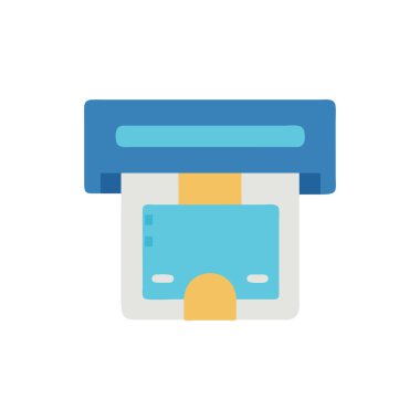 Kredi kartı düz simgesi.