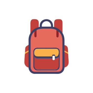 sırt çantası simgesi vektör illüstrasyonu