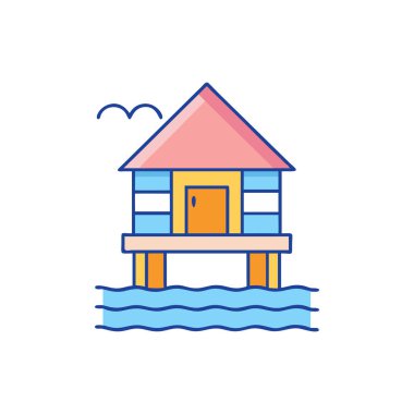 Yüzme havuzu ve suyu olan ev.