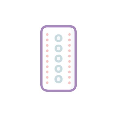 Tıbbi hap ikonu, düz vektör çizimi tasarımı.