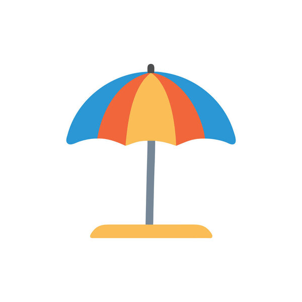 beach umbrella icon vector illustration