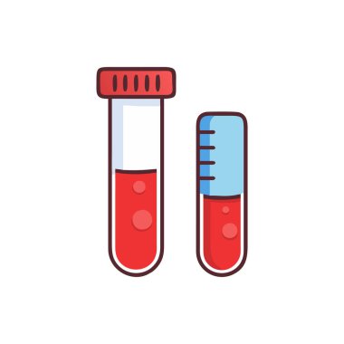 kan testi vektörü düz renk