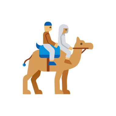 binicilik atları düz renk simgesi.