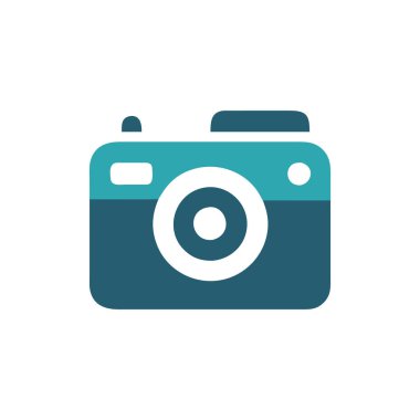 Beyaz arkaplanda kamera simgesi