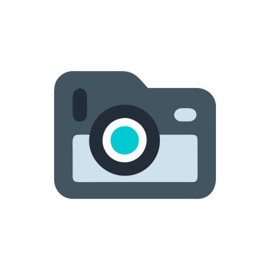 Fotoğraf makinesi simgesi. düz tasarım biçim vektör çizimi