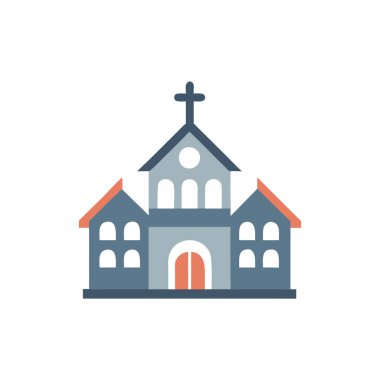 Hristiyan yapı simgesi, düz vektör