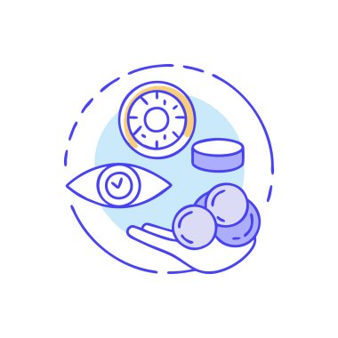 vizyon renk ikonu vektör illüstrasyonu