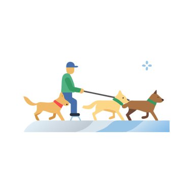 Köpek ve kedi kışın yürür