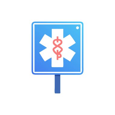 Ambulans simgesinin vektör modern illüstrasyonu