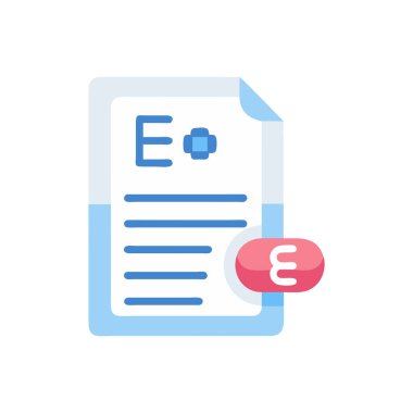 E - öğrenme, eğitim ikonu vektör illüstrasyonu