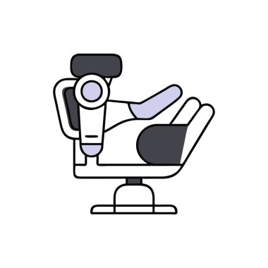 mikroskop renk karalama simgesi tasarımı