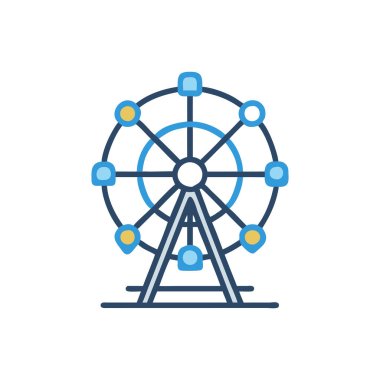 Dönme dolap simge vektör çizim