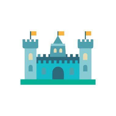 Beyaz arkaplanda kale vektör illüstrasyonu