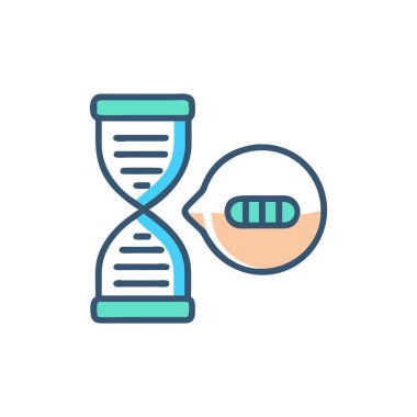 Vektör olarak DNA araştırma simgesi. logotype