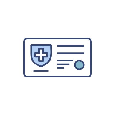Sağlık sigortası, sağlık sigortası simgesi, vektör